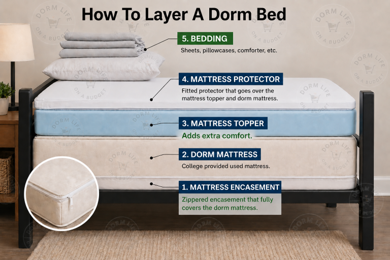 How to Perfectly Layer and Make Your Dorm Bed (With All the Essentials)